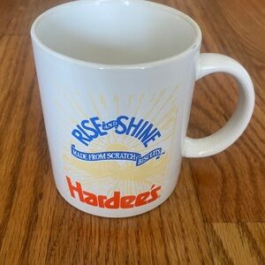 Vintage Hardees Mug 90s Rise and Shine